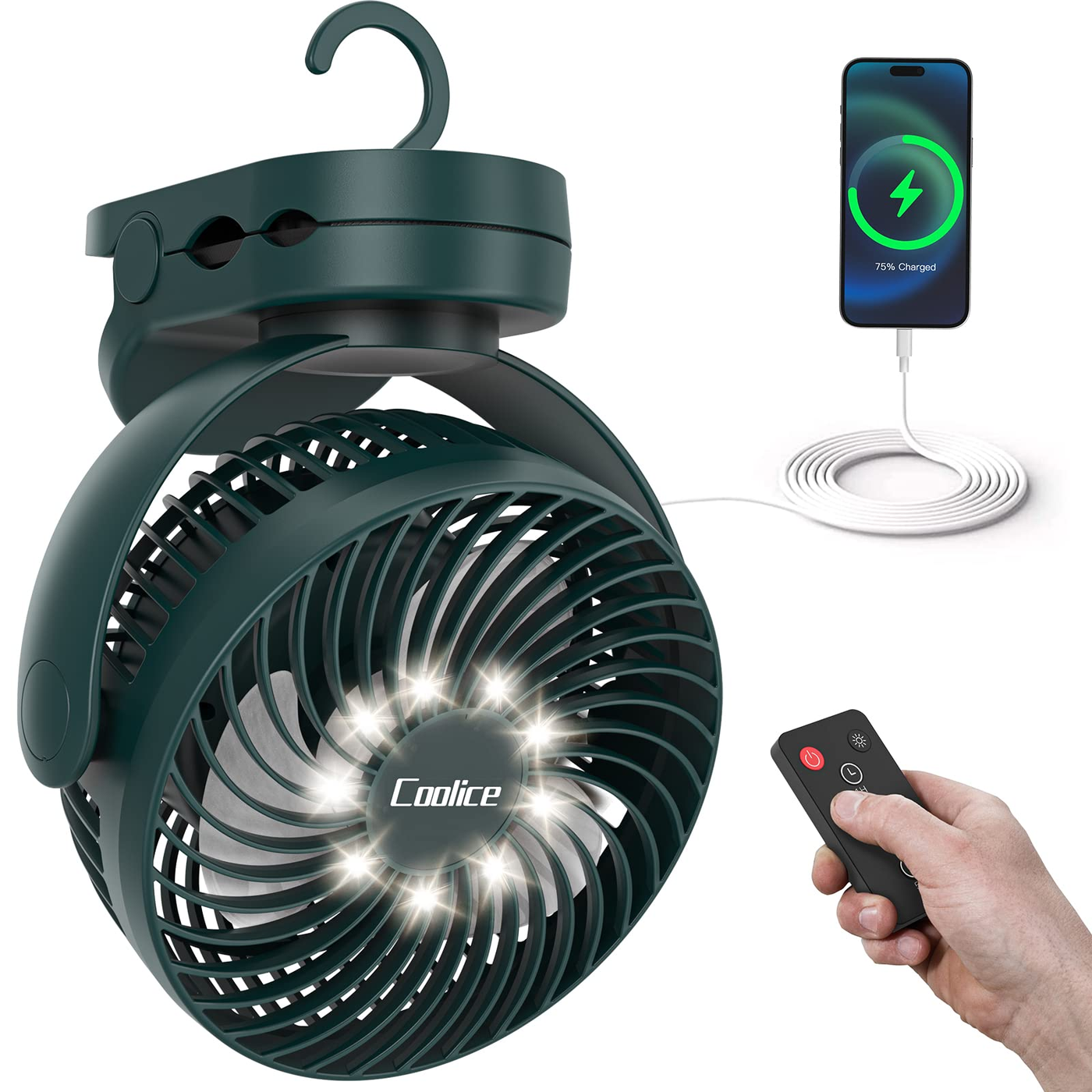 Ceiling Clip Fan Black product photo