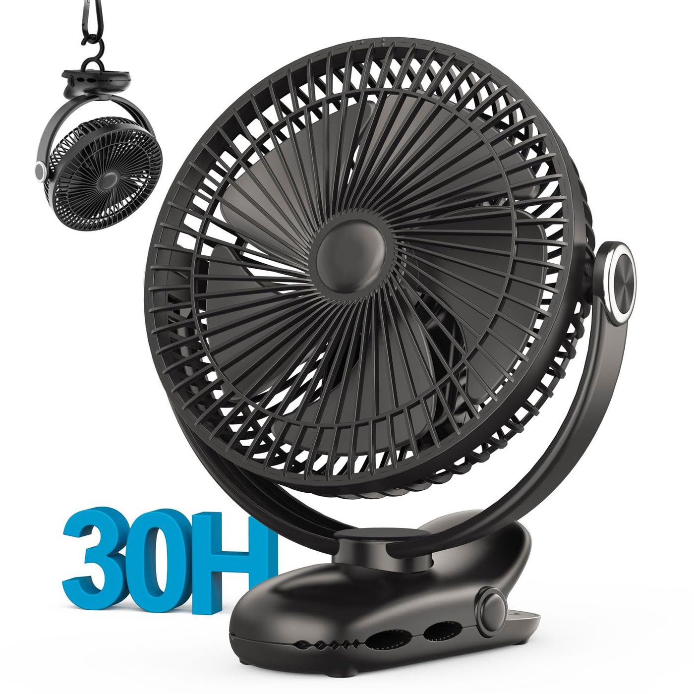 Ceiling Clip Fan Slate Gray product photo