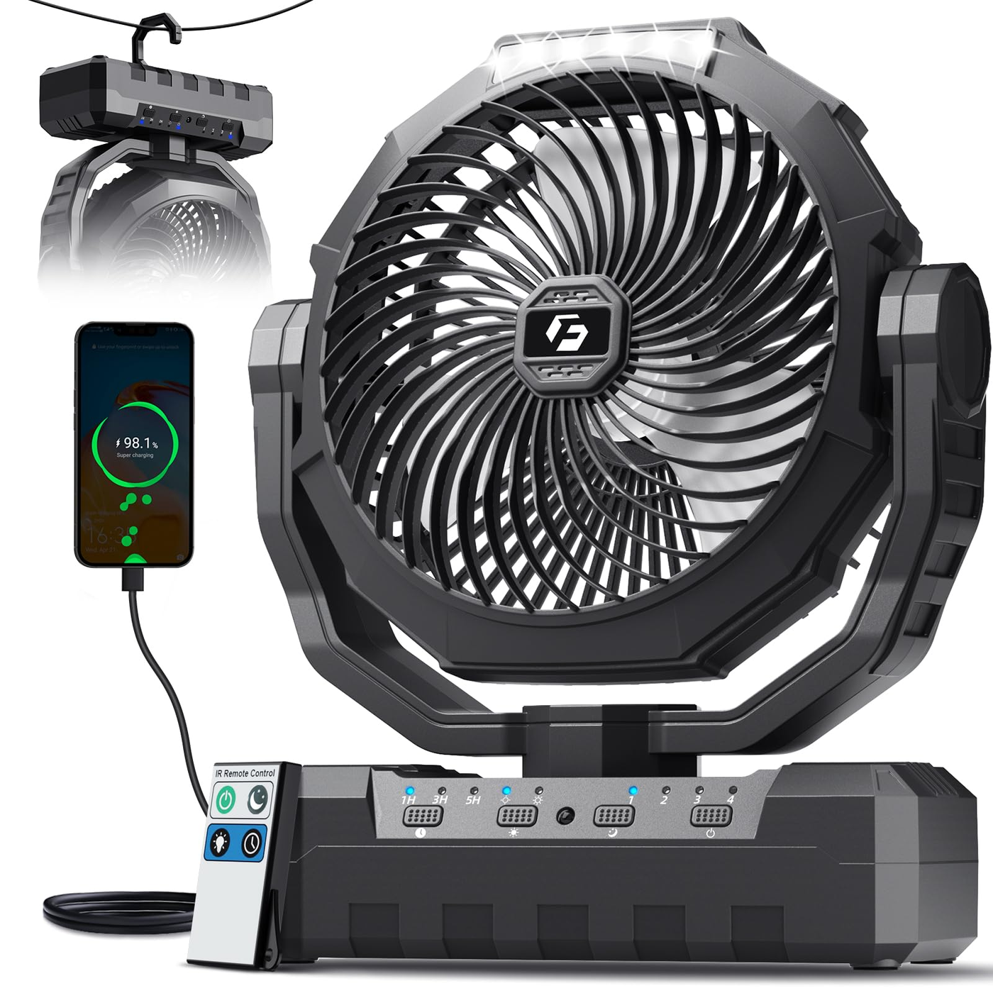 USB-Rechargeable Fan 6-inch product photo