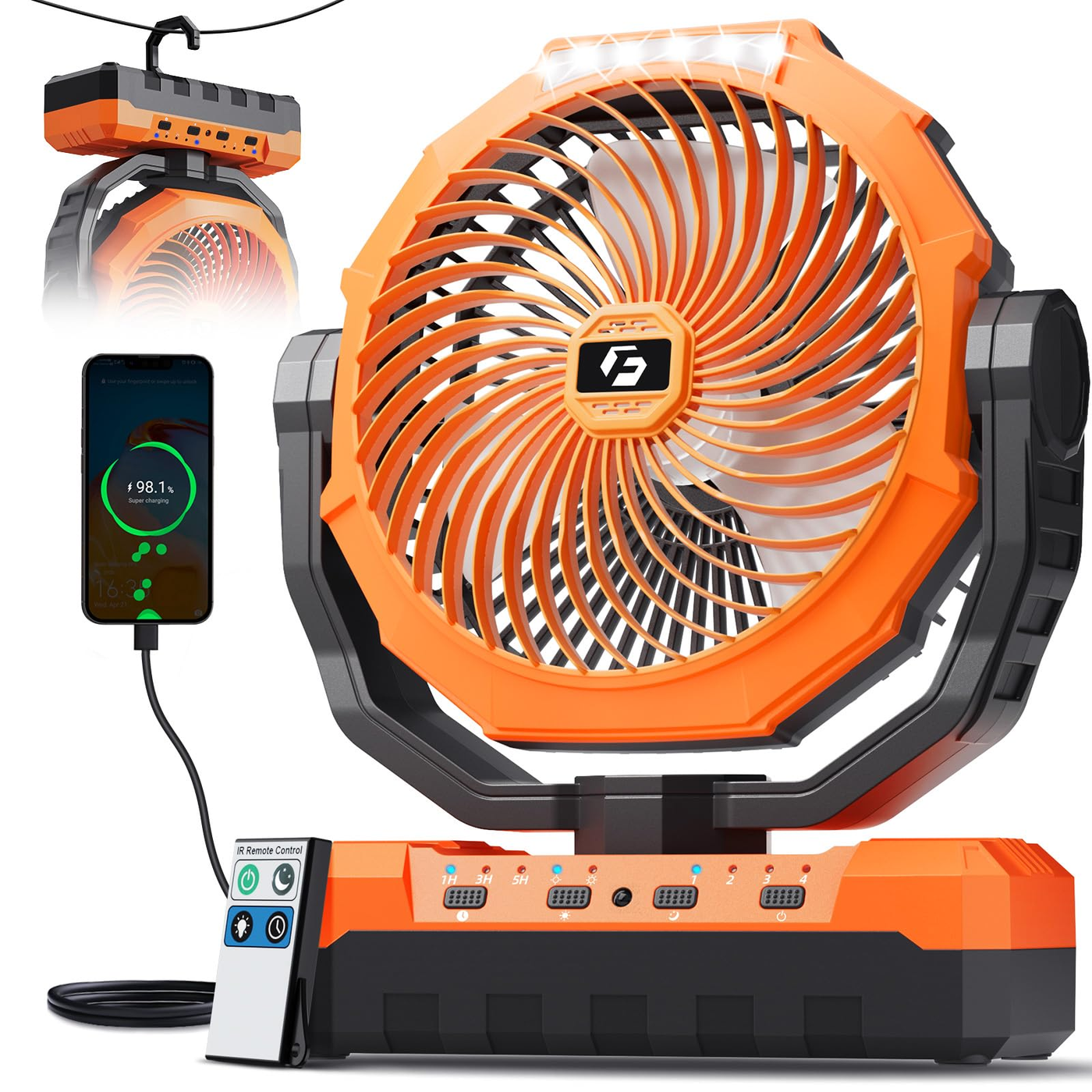 USB-Rechargeable Fan 8-inch product photo